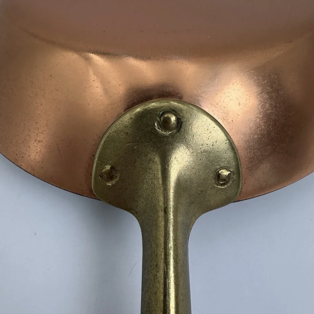 Paul Revere Ware Skillet 8.5 Inch Copper Signature Collection Brass Handle USA
